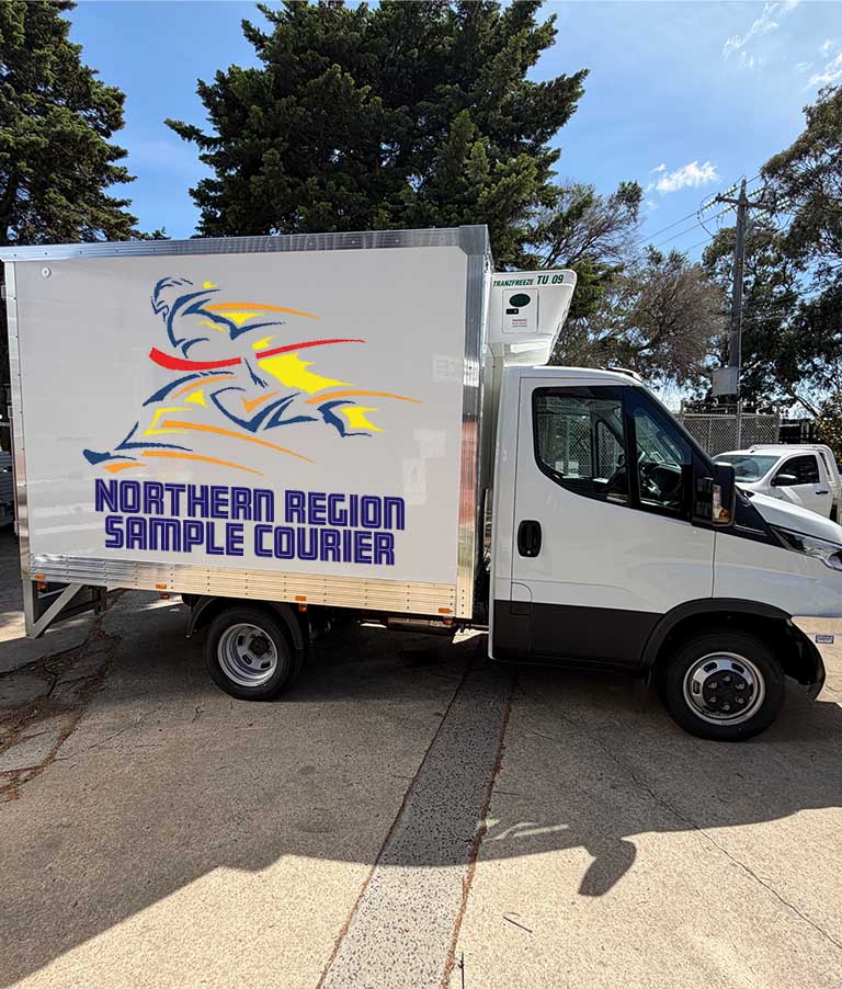 Nrs van taking samples to Melbourne